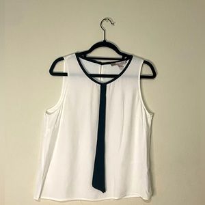 Forever 21 contemporary white sleeveless top size small